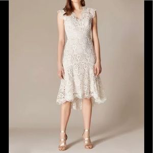 NEW Karen Millen Cream Floral Lace Flair Hem Mermaid Engagement Wedding Dress
